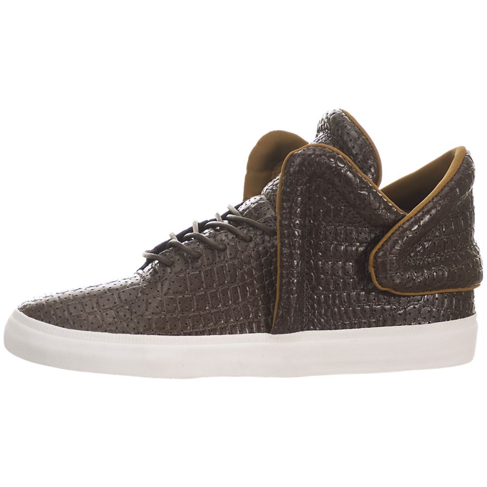 Baskets Supra Falcon Marron Brown/Croc-White Homme | DHG-96608095